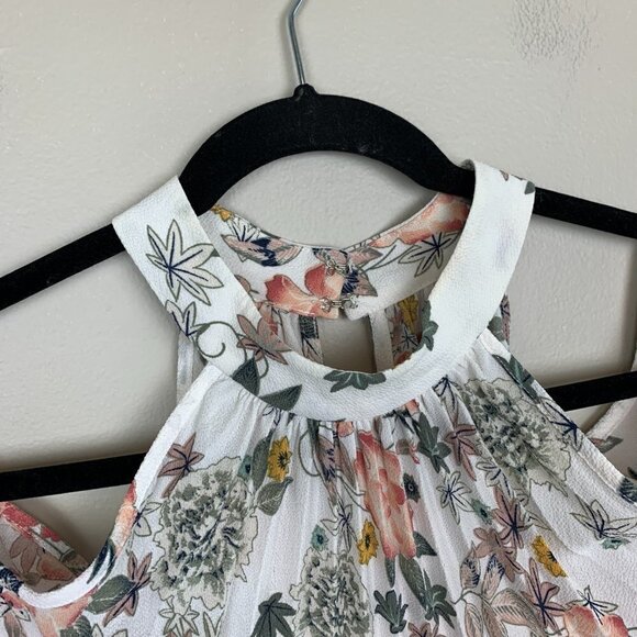 Magnolia South Floral Accordion Cold Shoulder Top - Picture 2 of 9